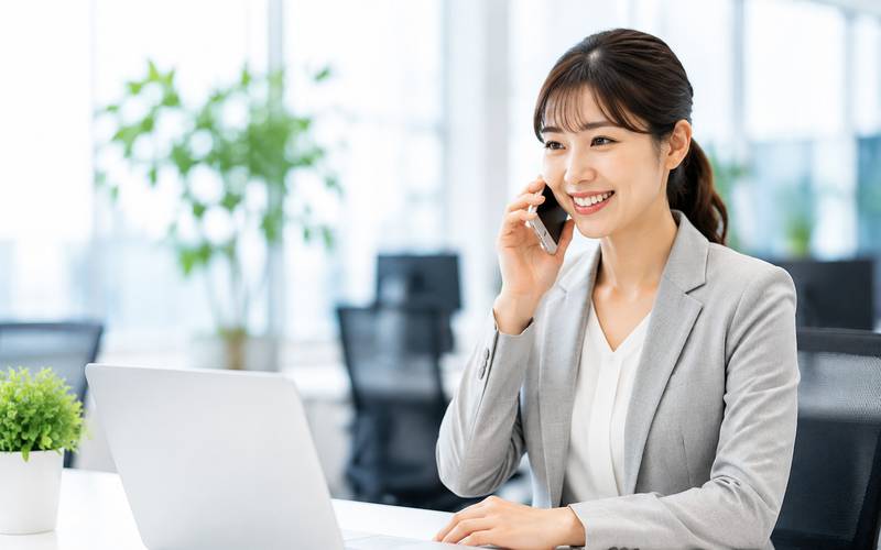 電話で相談を受ける担当者